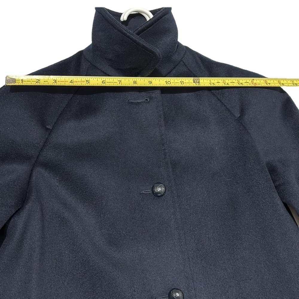 Ferncroft Vintage 100% Wool Coat, Size 8, Navy Blue - Picture 8 of 11
